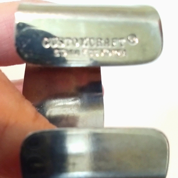 Napkin Rings Letter "G" Set Of 8 Stainless Steel Vintage By Custom Craft - Picture 4 of 5